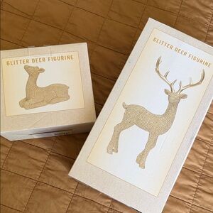 Glitter Deer Figurine Set 🦌